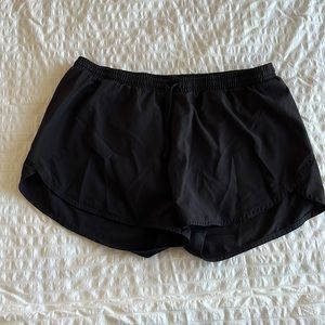 Black Striped Athletic Shorts